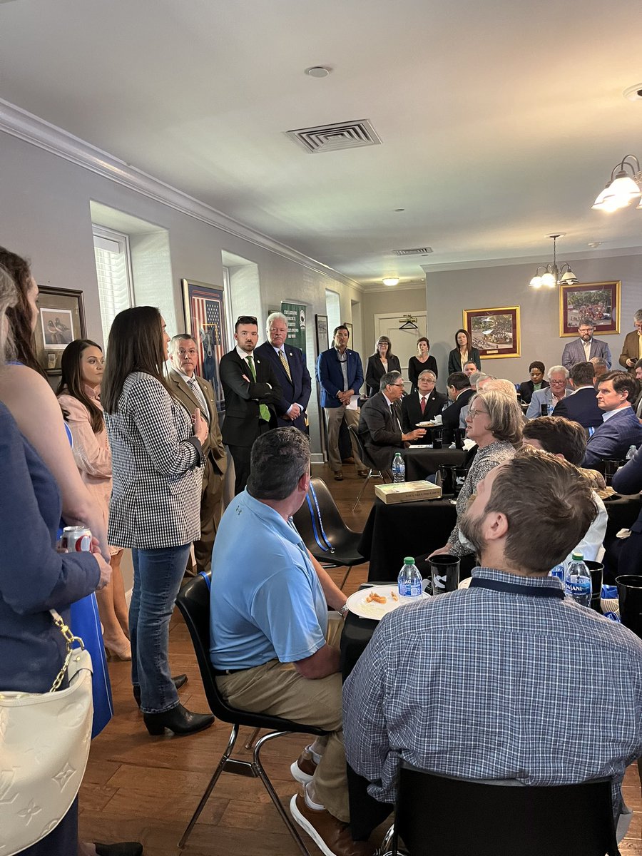 LDWF's tweet image. LDWF Exec team recently attended the Louisiana Legislative Sportsmen’s Caucus Luncheon where we were able to connect with members on the importance of our Sportsman’s Paradise. Thank you to State Rep. Jerome Zeringue for your support of our dept!  @HunterandAngler
