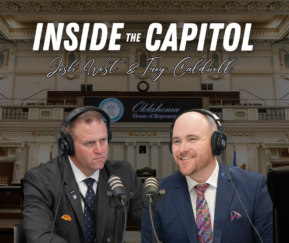 This week, State Rep. Josh West welcomes back co-host Rep. Trey Caldwell! Together, they share exciting news, give an update on the budget and introduce their producer and House Digital Media Specialist, Caroline Estes. Listen: podcasters.spotify.com/pod/show/okhou…
