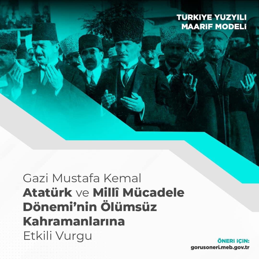 Türkiye Yüzyılı Maarif Modeli’nde; #KöklerdenGeleceğe @tcmeb @Yusuf__Tekin @tcmuglavaliligi @idrisakbiyik @emrecay55