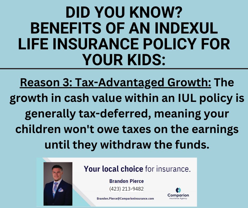 Did you know? The benefits of IndexedUL for your kids reason 3!
#Lifeinsurance #Lifeinsurancematters #IndexedUL #Terminsurance #Wholelifeinsurance #Financialfreedom #Lifeinsuranceagent #Incomeprotection