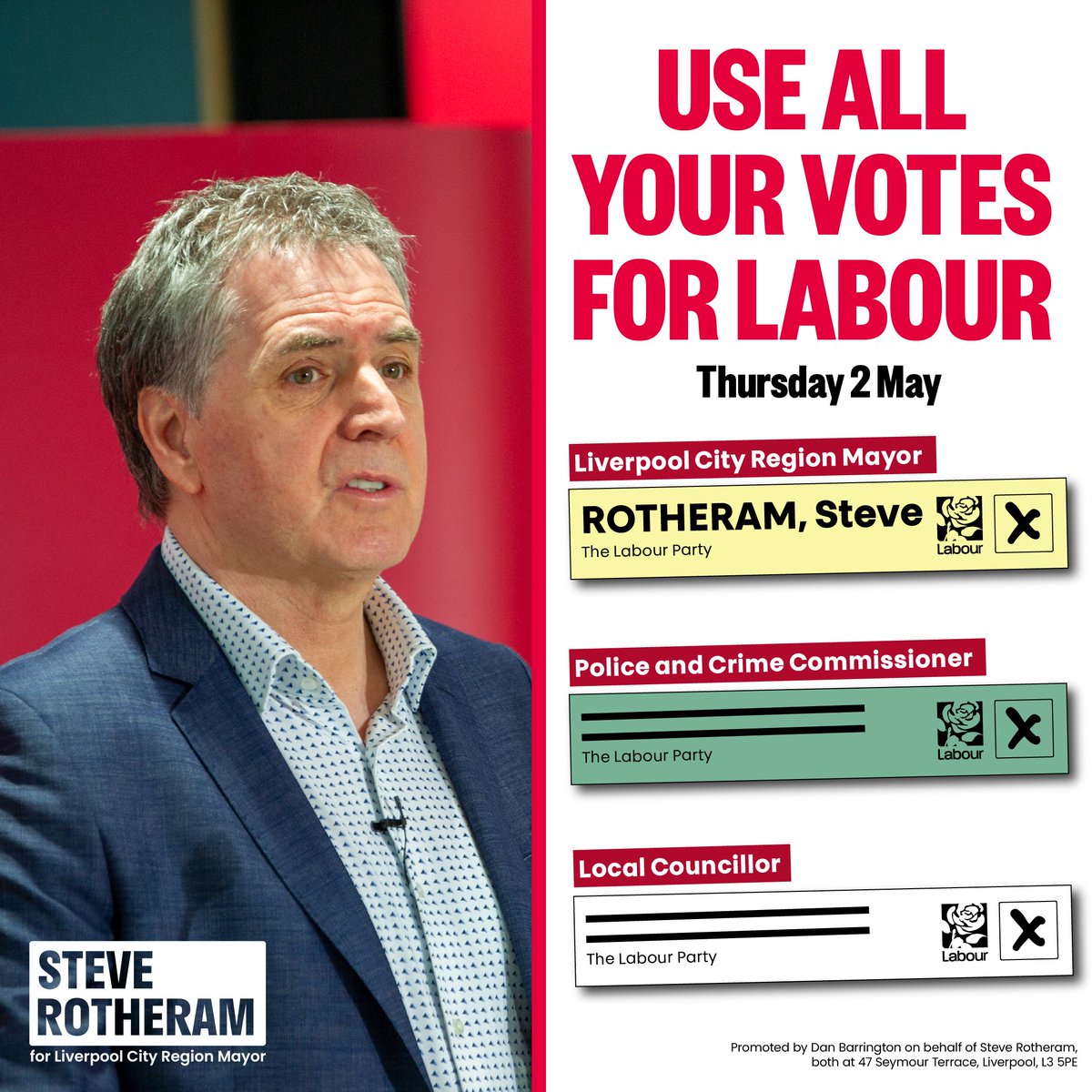 Beautiful weather, and we're in the final hour of the polling time. If you have not already voted, please do so now. If you did not post, may bring it to the polling station. Don't forget to cast two votes for Labour's candidates @MetroMayorSteve & @emilyspurrell. 🗳 ❤️