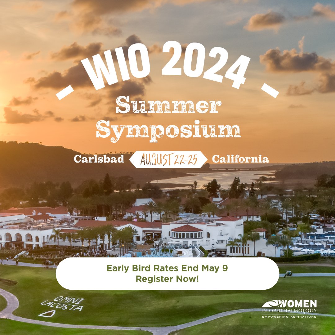 Be sure to register for the Summer Symposium ASAP to secure the lowest registration rates! After May 9th registration rates will increase. We hope to see you there! Learn more and register here: shorturl.at/ijrG3 #WhyWIO #WIO2024 #womeninophthalmology #womeninmedicine