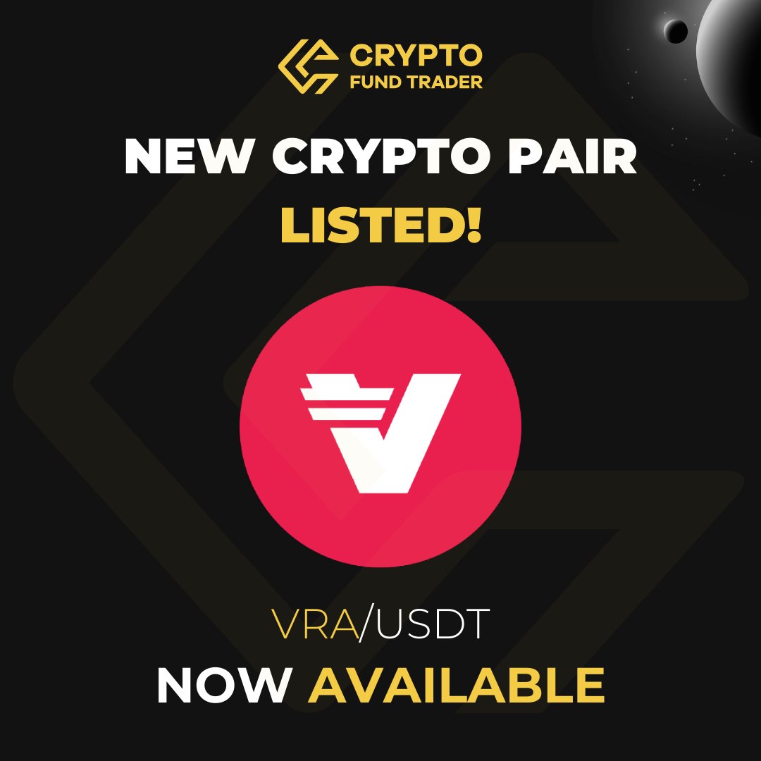 NEW CRYPTO PAIR LISTED! VRA/USDT is now available for trading on any of our platforms, CFT Platform and MetaTrader5! ✅