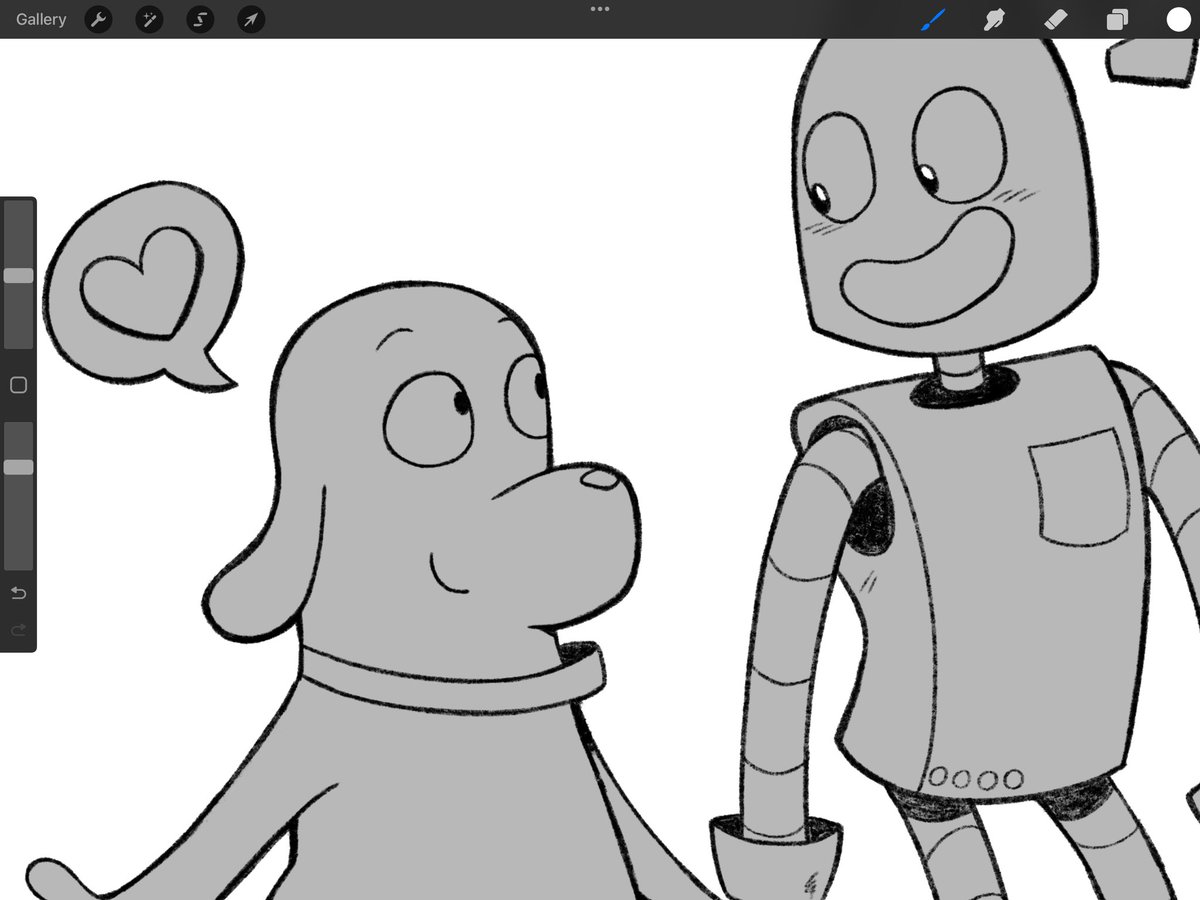 Yes, I’m finally drawing them! 🐶❤️🤖
// #RobotDreams #RobotDreamsfanart #WIP #fanart