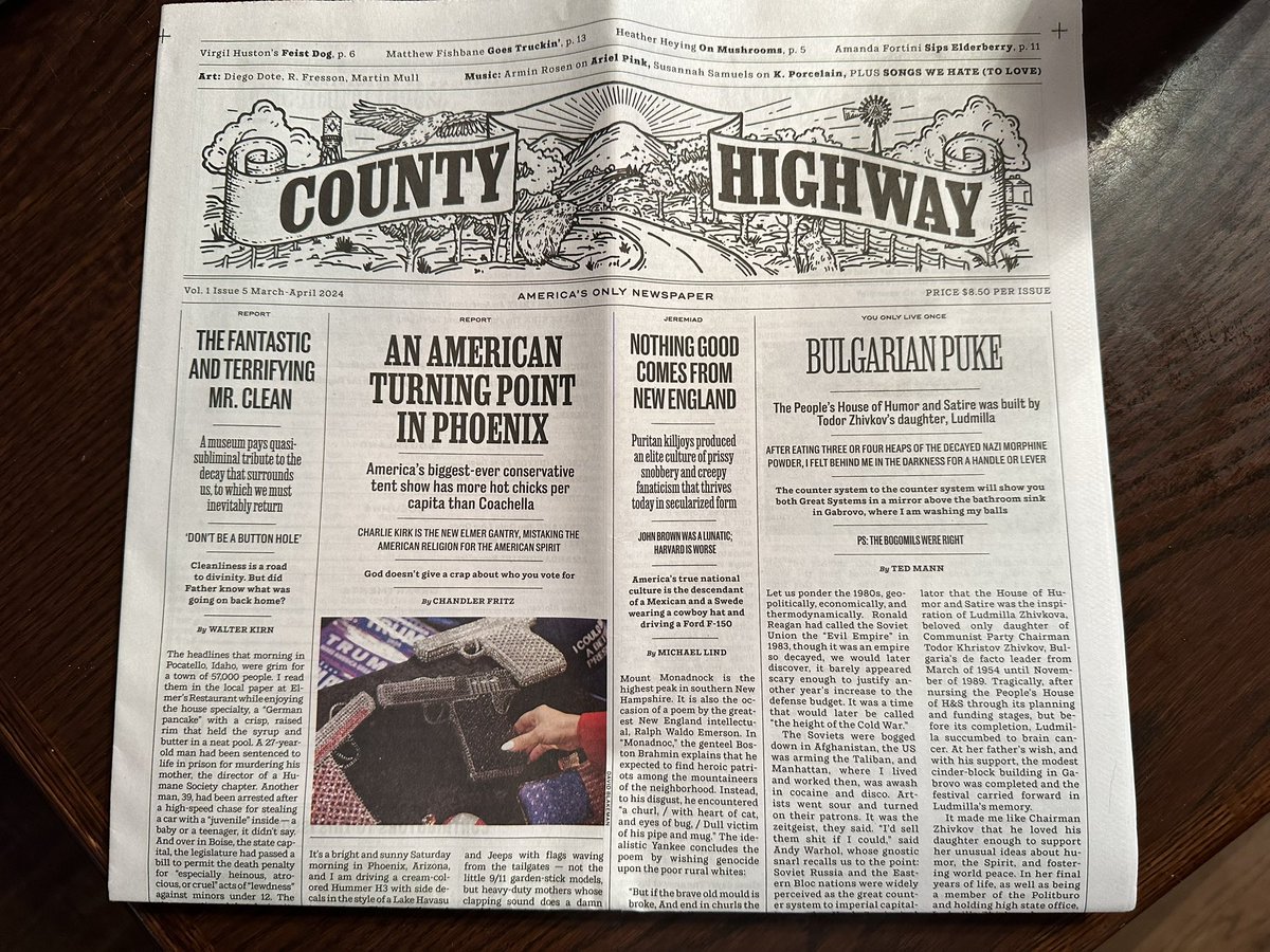 Subscribed & it finally arrived. Maybe you subscribe too? cc @walterkirn @countyhwy