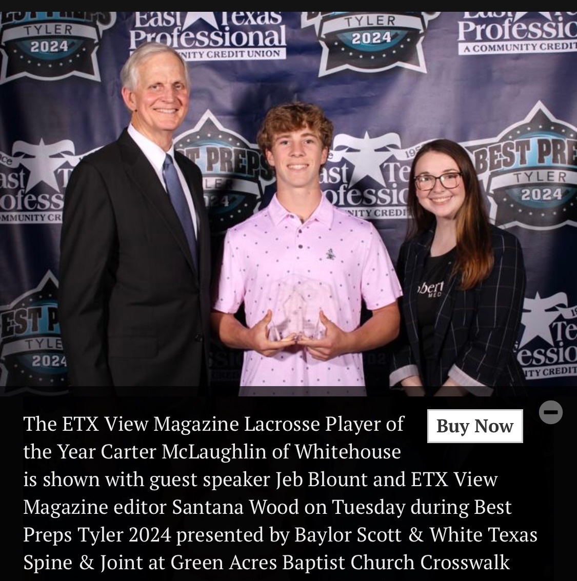 Carter2Mac's tweet image. Awesome night celebrating a lot of hard working student athletes! Thank you Tyler Best Preps for the 2024 Lacrosse Player of Year award!
@WHSTX_Football @ADVNCLacrosse @cuilax @dominicanlax @UtahTechLax @adamsstatelax @FaceoffFactory