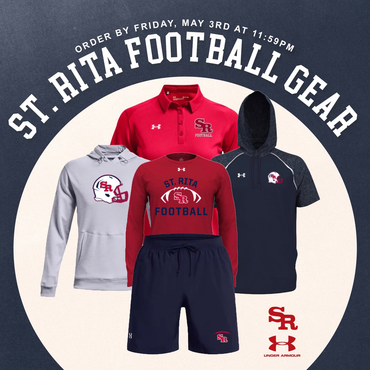 The St. Rita Football Online Store closes tomorrow 5/3 at midnight. Click the link below to get your gear for the upcoming Football season. #Mustangs bsnteamsports.com/shop/2FzMKyQgR…