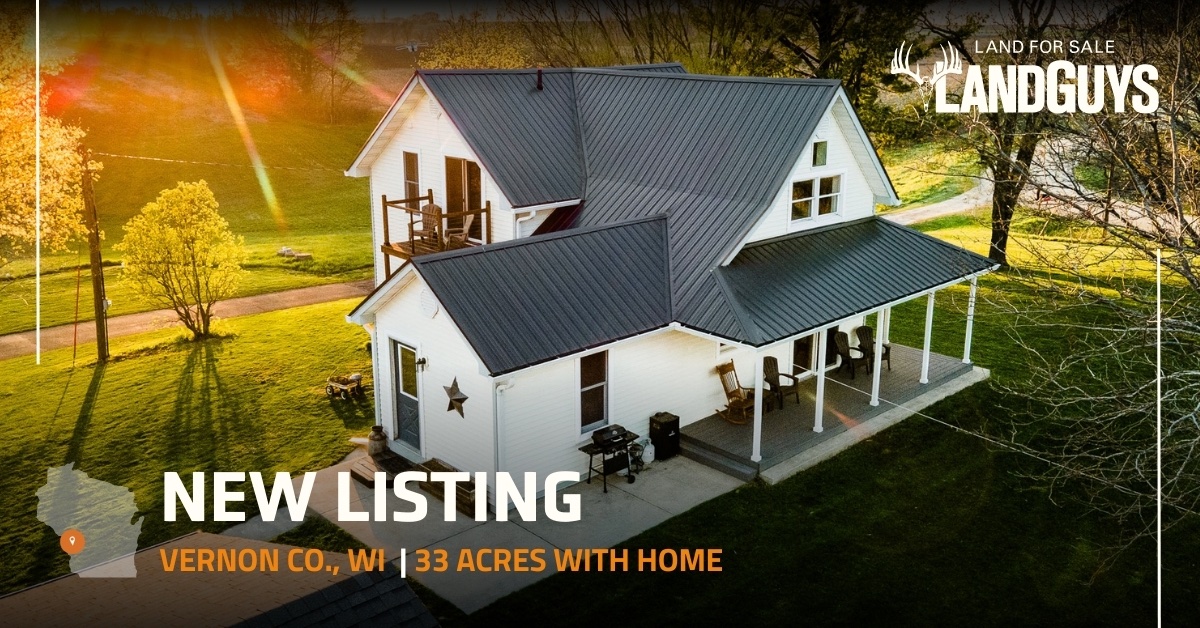 💥New listing!💥 33 acres with home in Vernon County, WI $545,000 | See more ► landguys.info/vernoncountywi…

Vernon County Home and Hunting. A Perfect Setup

#LandGuys #LandForSale #Property #PropertyForSale #RealEstate #Wisconsin #VernonCounty #HomesForSale