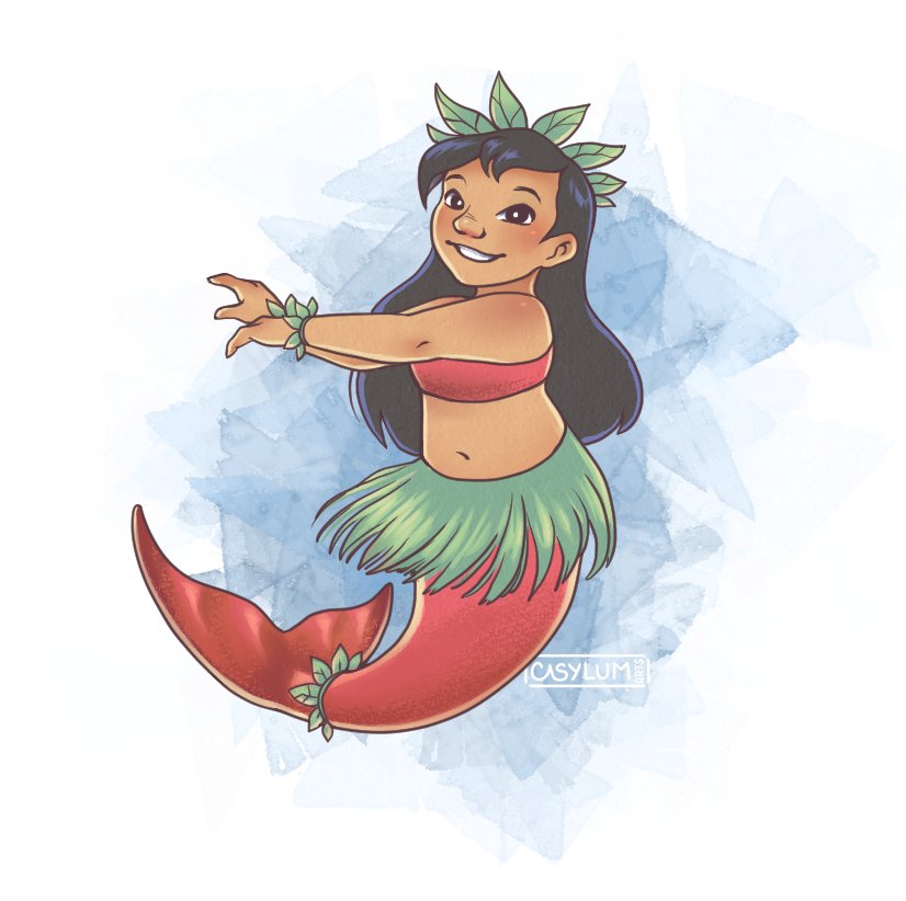 MerMay Prompt #2 - Hula

The first think I thought of was Lilo & Stitch, so here is Lilo as a hula-ing mermaid 🌸
#drawmermay2024 #mermay2024 #liloandstitch