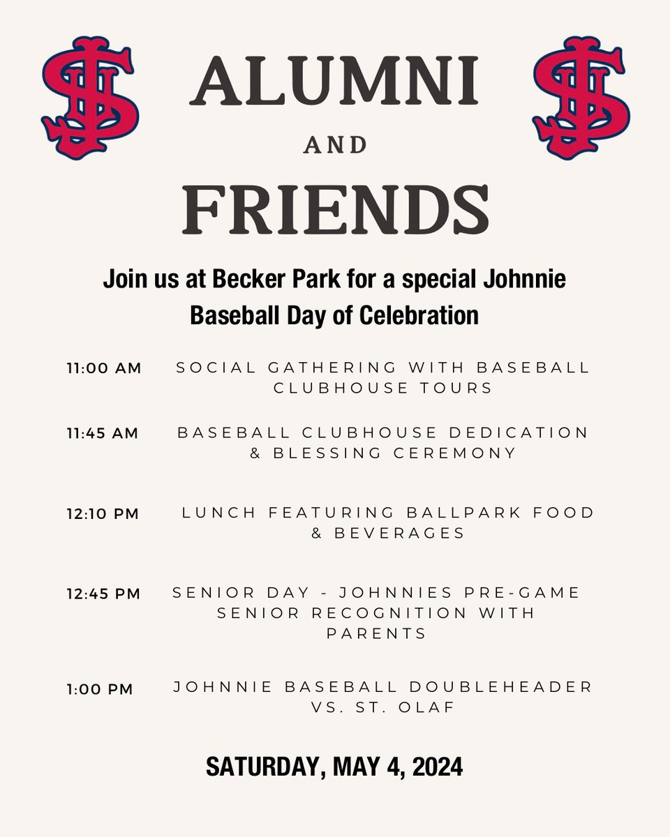 It’s going to be a fun day at Becker Park on Saturday! #gojohnnies