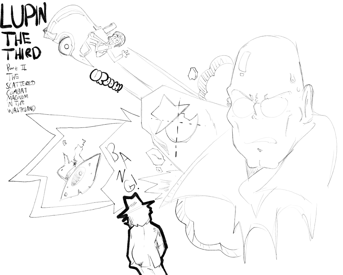this drawings been living in my head rent free and made me wanna try making posters of my favorite lupin episodes too