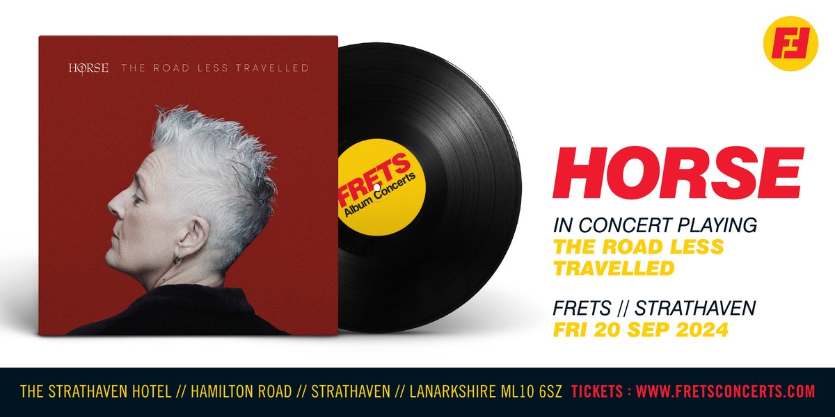 Tickets for HORSE in concert at the Strathaven Hotel on Friday 20th Sept go on sale tomorrow/Friday 3rd May at 7pm, available from this link: wegottickets.com/event/619952