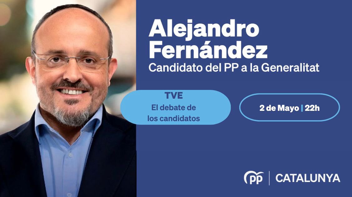 🔵Alejandro Fernández interviene en el debate de candidatos a la presidencia de la Generalitat.

📺 A partir de las 22h en el canal 24h de TVE

👇🏼 Síguelo en directo 😊
rtve.es/play/videos/di…