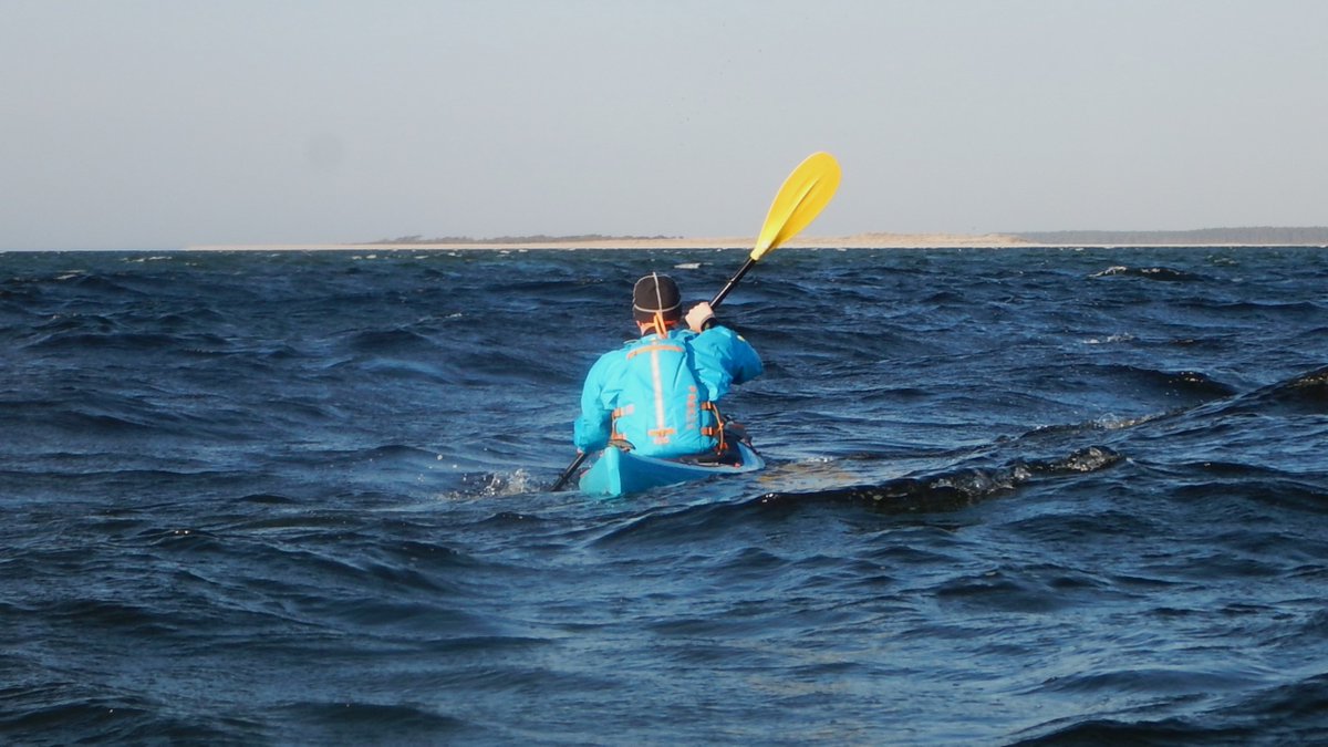 Tad blowy and choppy off the #Nairn coast this evening ... out with NKC for the first 'summer' evening paddle.