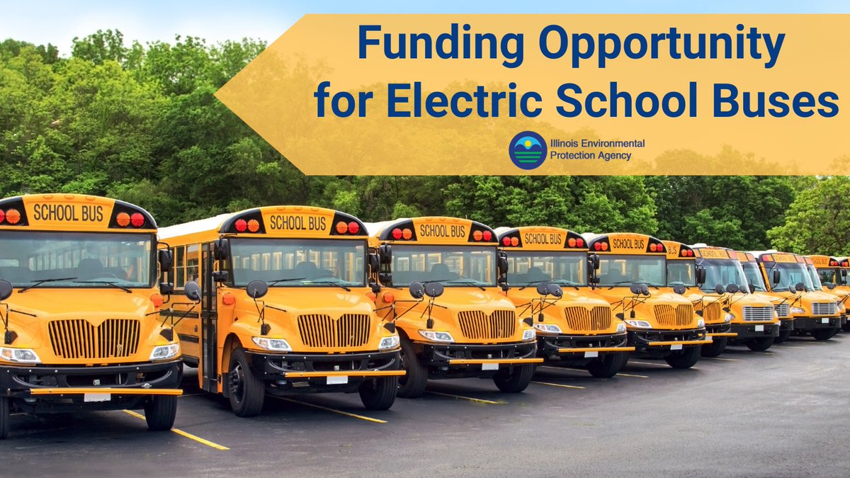Eligible school districts in Cook and Kane County can apply for funding to replace existing diesel school buses with all-electric buses through the Illinois EPA. Applications will be accepted until funds run out. Learn more below! ilsendems.co/3JAfozl