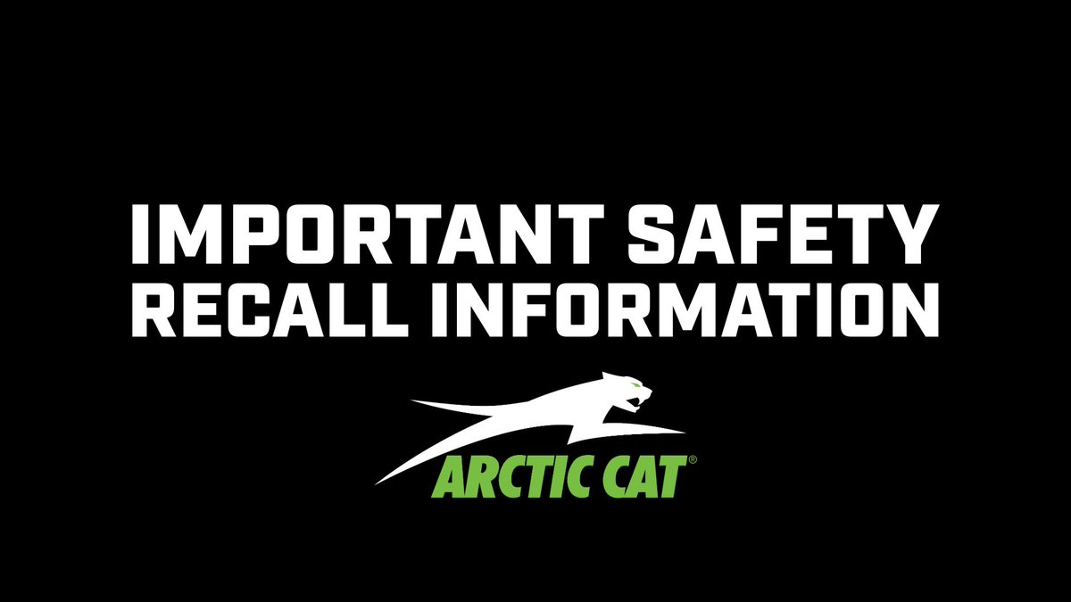 If you are the owner of an Arctic Cat 8000 or 9000 series snowmobile from Model Years 2017-2022, your vehicle might be subject to an important safety recall. Please click this link for more information and to learn how to have the required service performed on your vehicle: