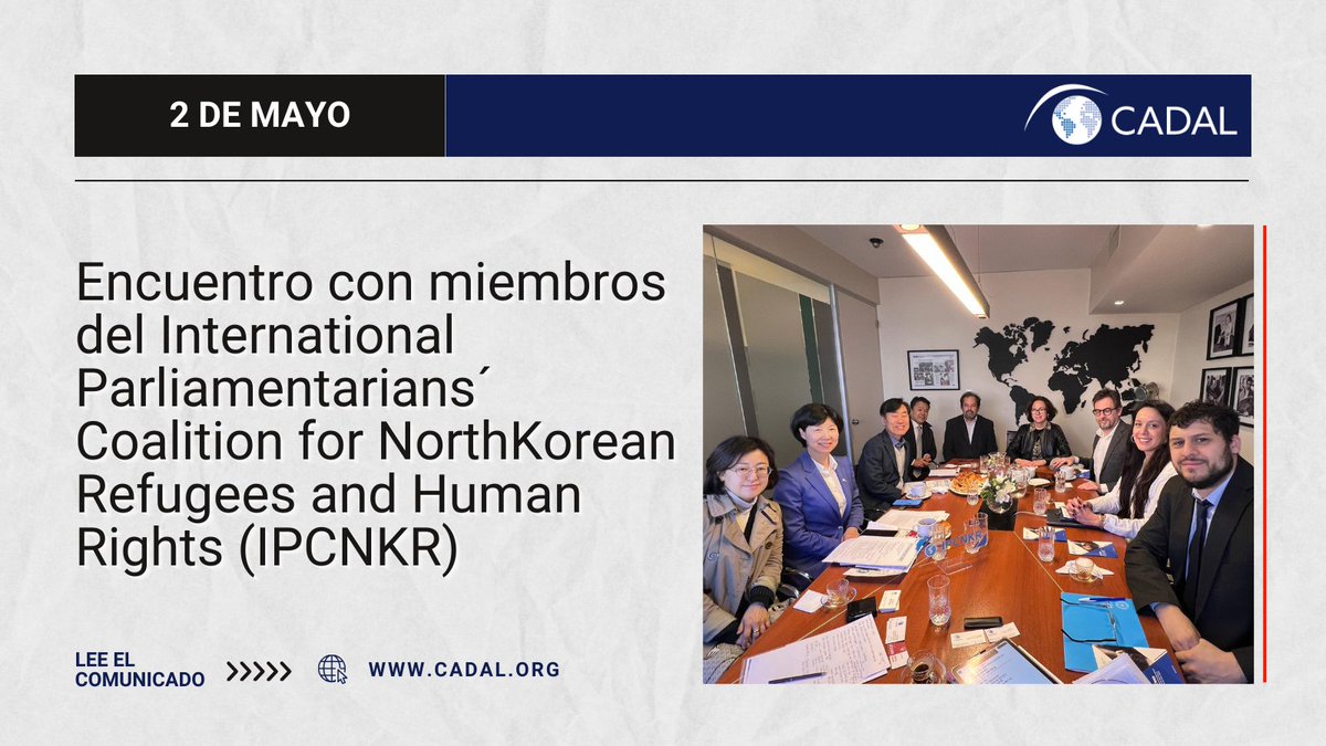 ❗ ¡Atención a todos los interesados en relaciones internacionales y temas de #CoreaDelNorte! 🇰🇵 🇰🇷 Te invitamos a leer nuestro comunicado oficial donde detallamos la reunión entre Integrantes de CADAL y tres diputados de la Asamblea Nacional de Corea, quienes forman parte del…