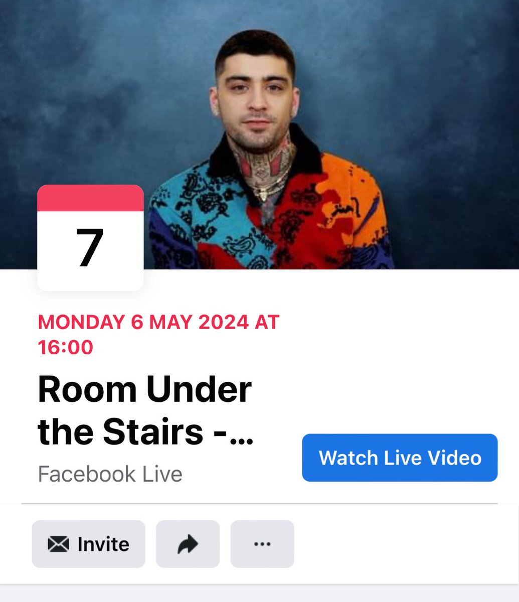 Zayn Malik will be live on Facebook on May 6th!