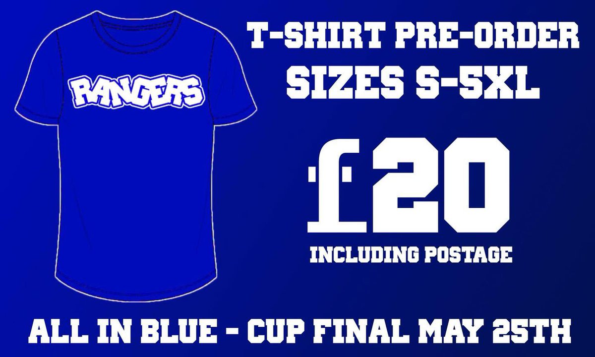 Scottish Cup Final - All in Blue Pre-order your T-shirt today ahead of Sunday’s order deadline Available from: ub07.co.uk/product-page/c…