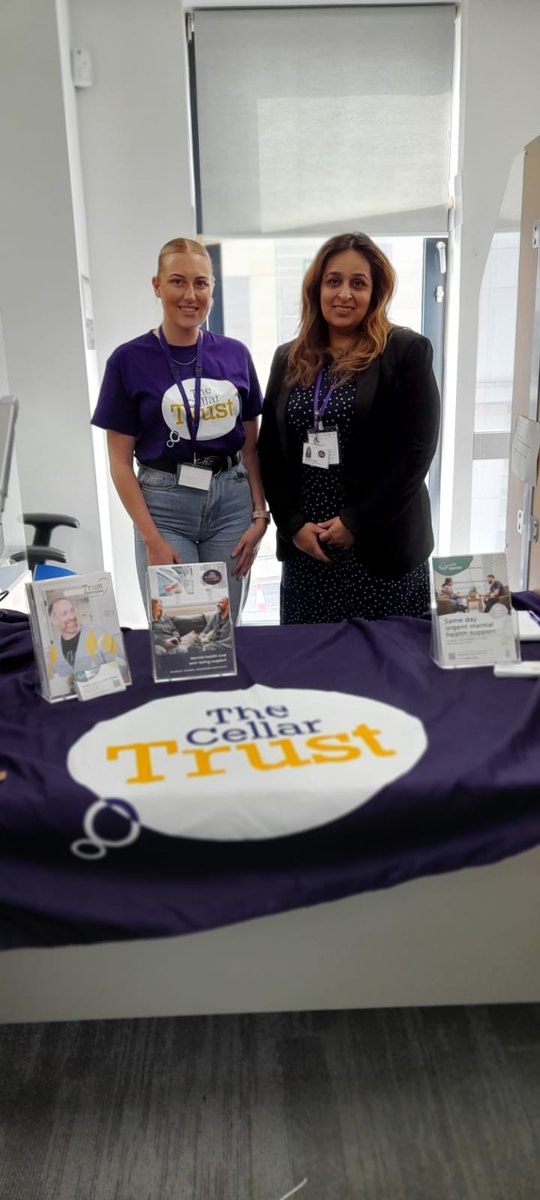 A very successful and wonderful event at the job centre today. Proud to be part of @CellarTrust Myself and Lauren had the opportunity to talk about the fantastic services offered here. @mentalhealth @Bradford @CellarTrust