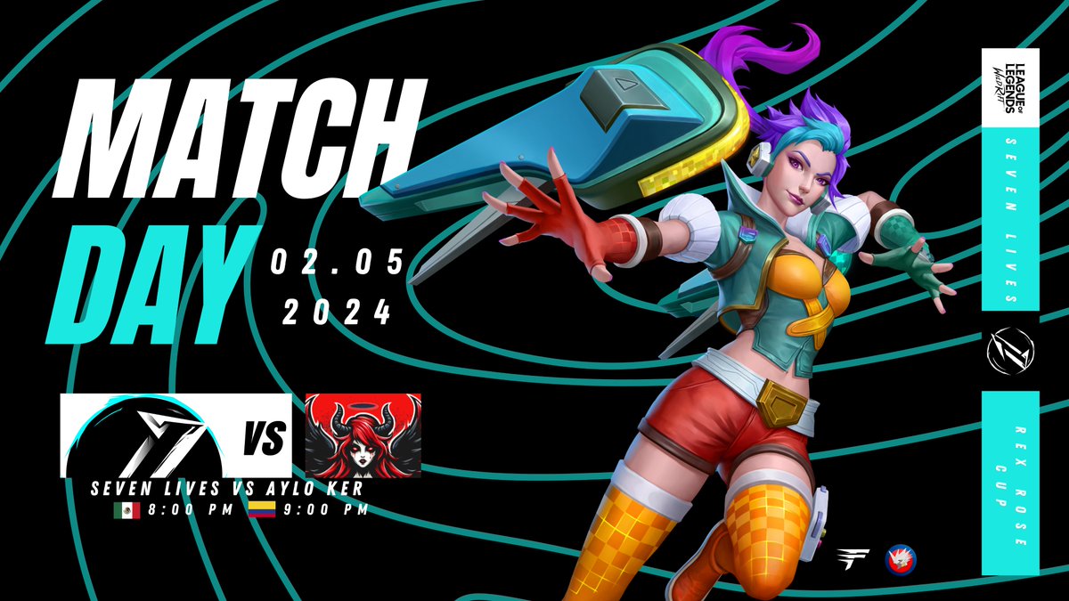 🚨MATCHDAY🚨

Hoy segunda jornada, no te lo puedes perder.
Ven y apóyanos en el chat con el #Go7L

🏆 REX ROSE CUP  
📷 20:00  
📷twitch.tv/narsilrg 

#Stay7Lives