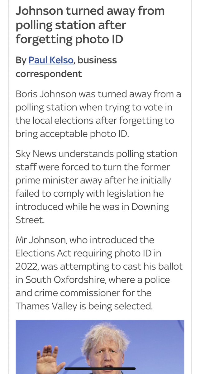 What is about Johnson introducing laws and thinking they don’t apply to him.