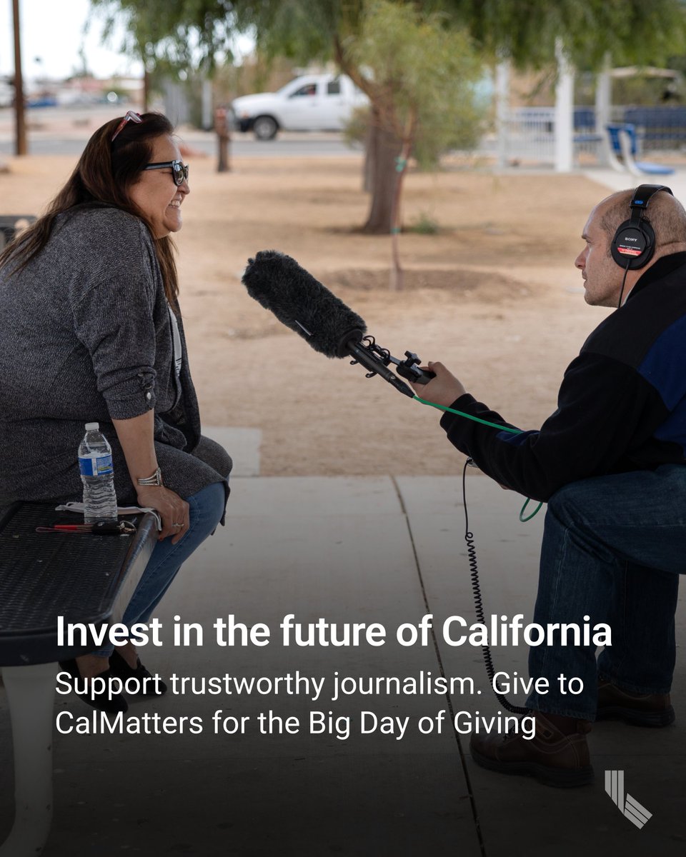 During today’s Big Day of Giving, we’re asking for your support to combat misinformation, boost participation in government and empower voters. Invest in California’s future. Support CalMatters: cal.news/3HGwrPK #BDOG2024 📸 Miguel Gutierrez Jr.