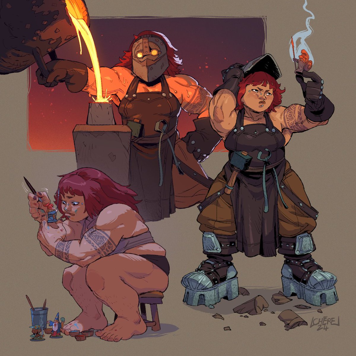 Artists, you can only use ONE picture to convince people to follow you.  Which art piece you using ? 

big-armed nerdy dwarf 💪+♟️