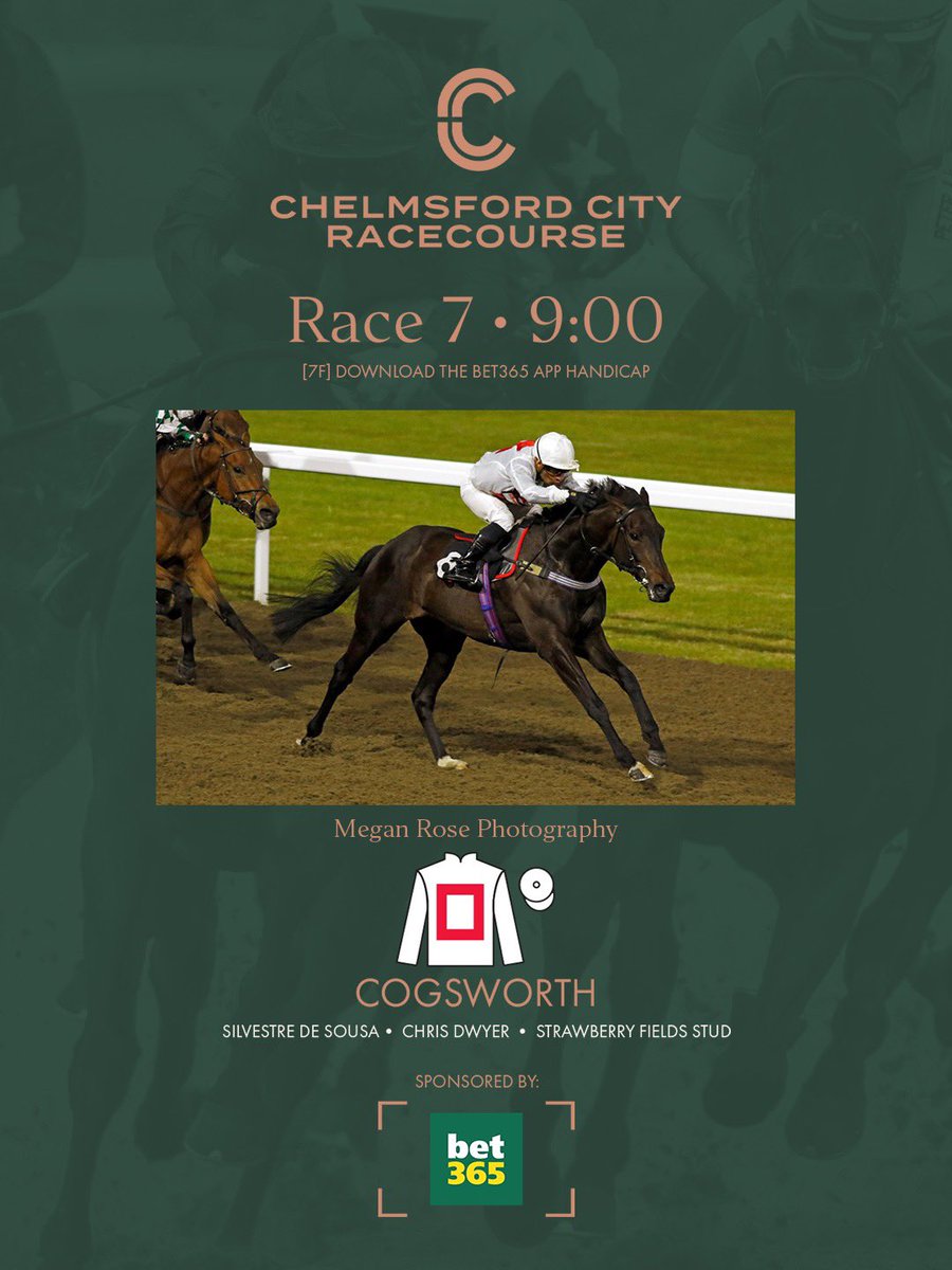 9:00pm Result: Congratulations to Cogsworth who wins the “Download The bet365 App Handicap” (T) Chris Dwyer (J) Silvestre De Sousa (O) Strawberry Fields Stud 1️⃣ Cogsworth 2️⃣ Garden View 3️⃣ Amroon