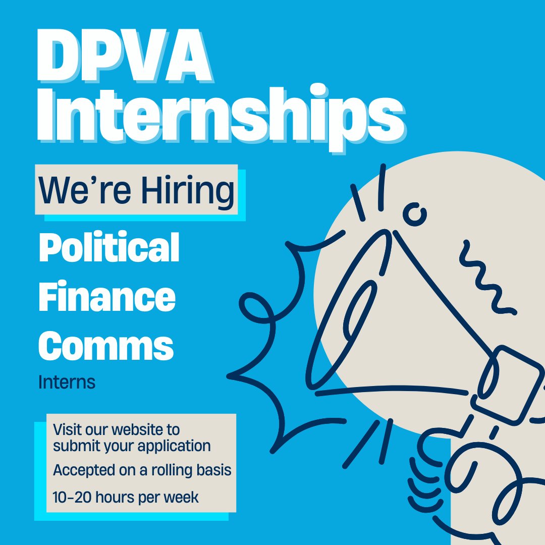 Do you know any college students looking for an internship in politics? We are looking for people with backgrounds in campaigns, politics, finance, and digital/comms. Share with your network as we fight to elect Democrats this November 💙