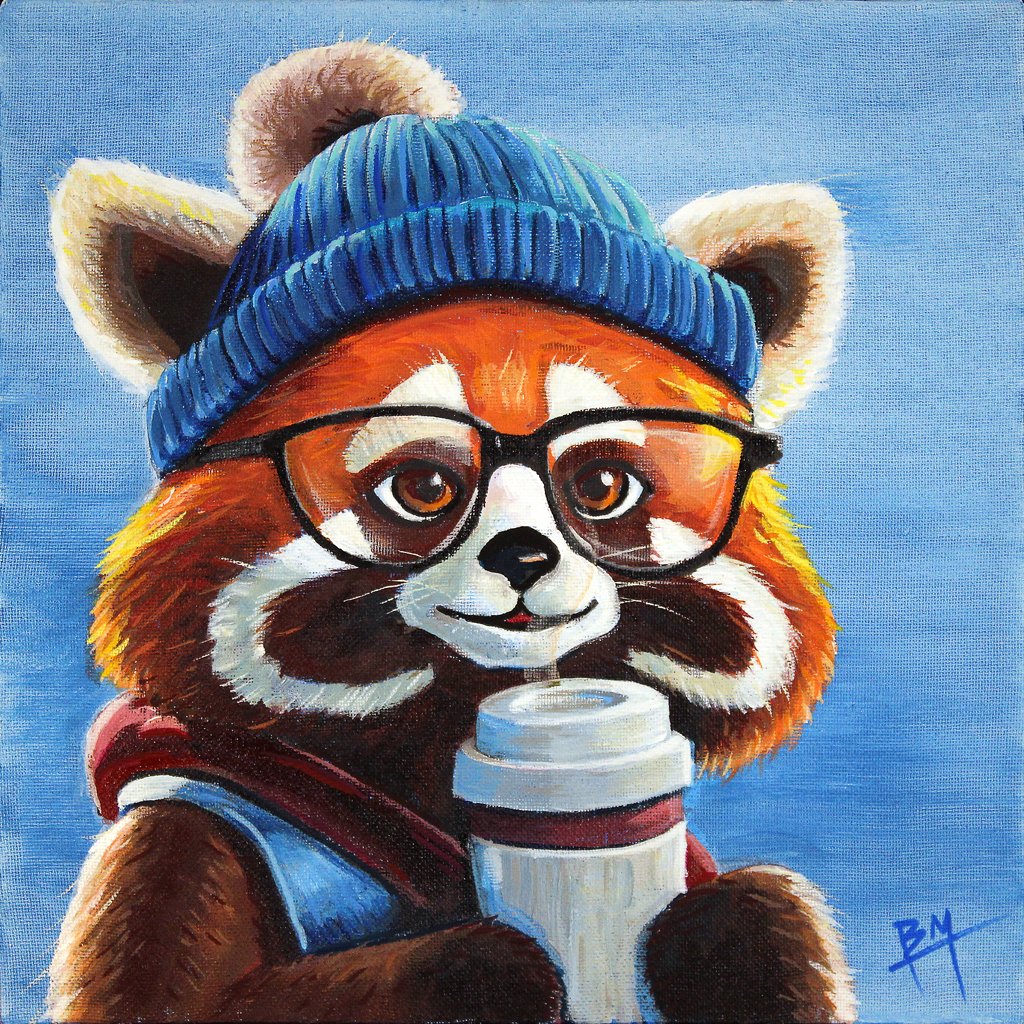 Barista Panda
Acrylic on canvas
12'' X 12'' (30 X 30 cm)
Painted from November 15 to 24, 2023.
#painting #Barista #coffeeshop