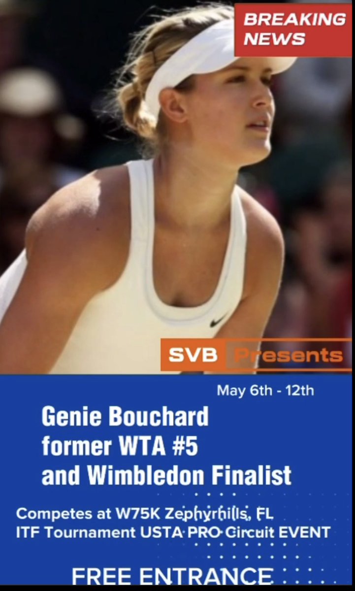 .@geniebouchard will play the 🎾 Zephyrhills ITF75 next week in Florida. Her first tennis match since September 2023 in Guadalajara, or since de BJK Cup last November.
Main draw matches start Tuesday May 7
Live streaming on the ITF website