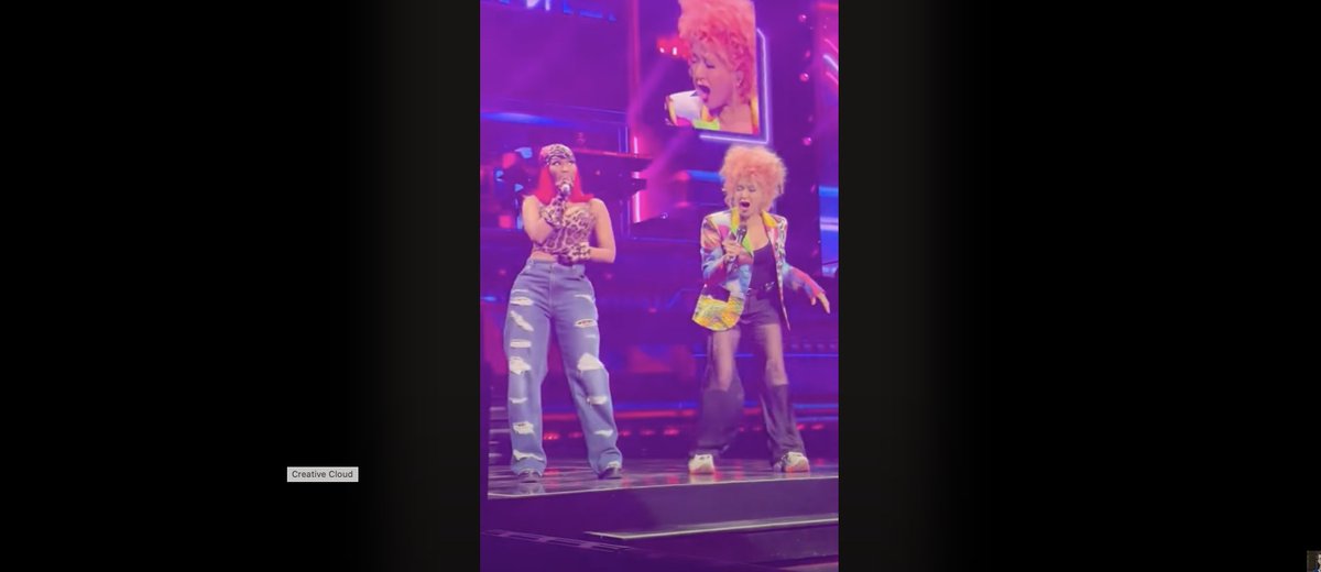 .@NICKIMINAJ brought out Cyndi Lauper as a surprise guest during the Brooklyn stop of her Pink Friday 2 World Tour. 🔗 Watch the footage. thefader.com/2024/05/02/liv…