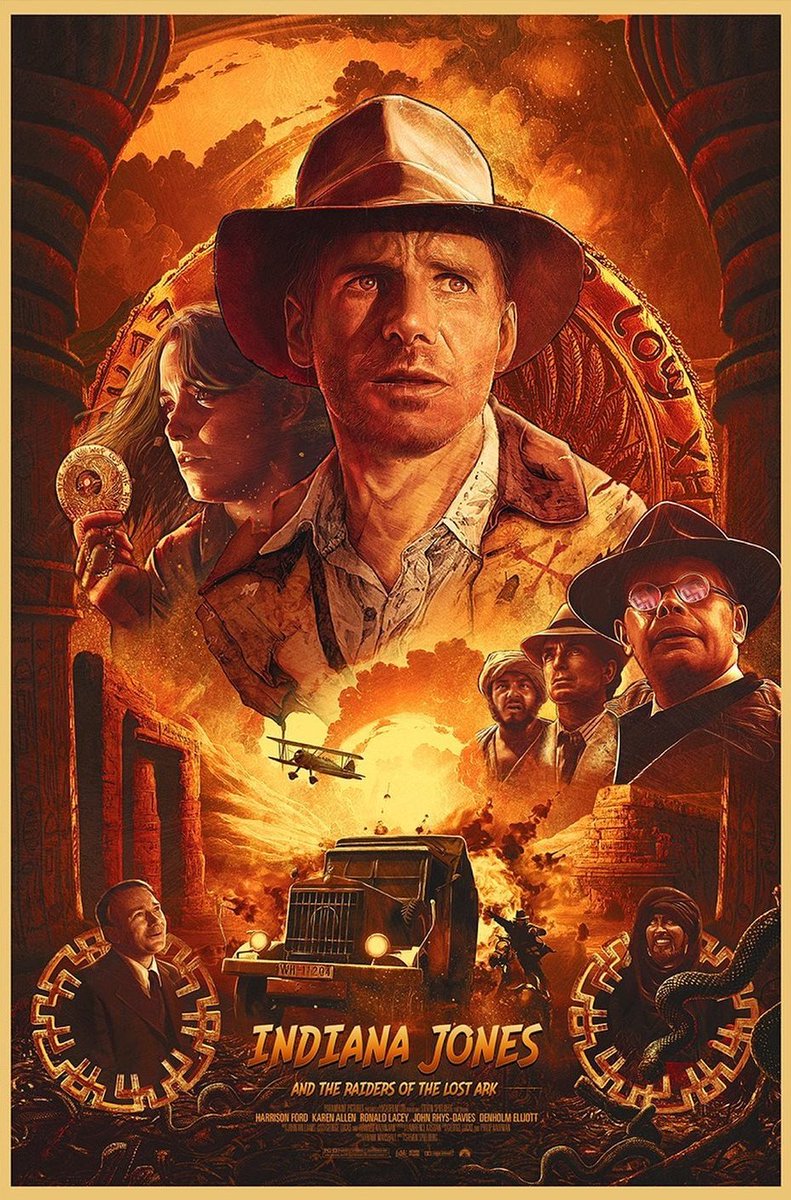 Indiana Jones and the Raiders of the Lost Ark (1981).
Art by Lodgiko.