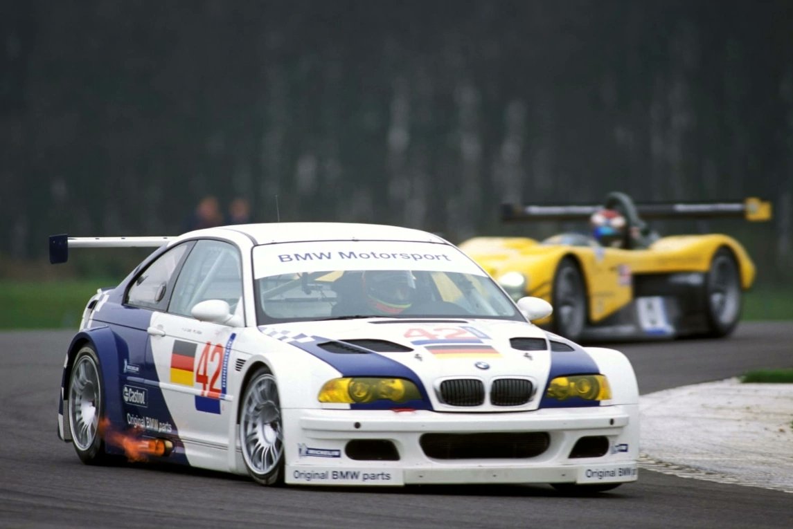 Jörg Müller / Jyrki Lehto, BMW M3 GTR. European Le Mans Series round (Donington Park), 2001. #Endurance #ELMS #Donington #DoningtonPark #Muller #Lehto #BMW