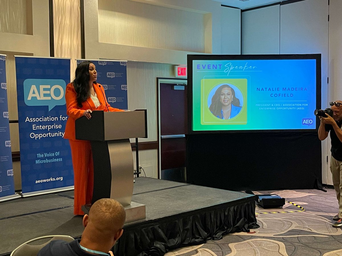 AEO President &amp; CEO, Natalie Madeira Cofield, thanks the AEO team for pulling together the "Leveraging Regionalism to Empower Small Businesses" Summit and President &amp; CEO Reception. Cofield said, their "Running around in the background is the foreground of my success." #newera