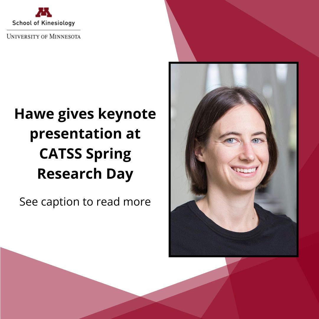 Rachel Hawe, PhD, delivered the keynote presentation at the Center for Applied and Translational Sensory Science (CATSS) Spring Research Day on April 18. Her talk was titled 'Examining the interplay between vision and movement in development and neurologic disorders.'