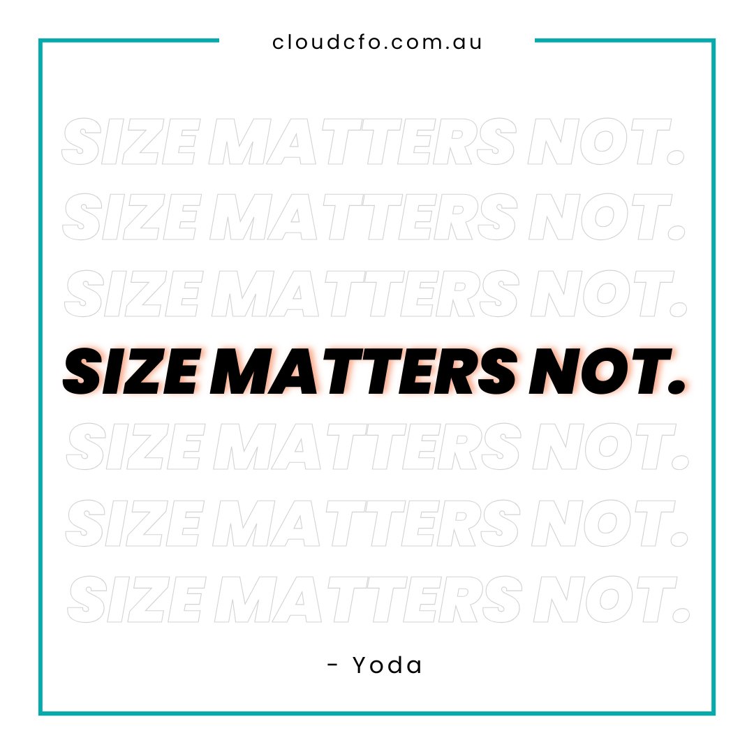 Celebrating #StarWarsDay early with wise words from Yoda. 

As a small business, it's easy to feel dwarfed by larger competitors. Remember, success isn't solely defined by scale.  It's the power within you and the force of your ideas that truly shape your journey to success.