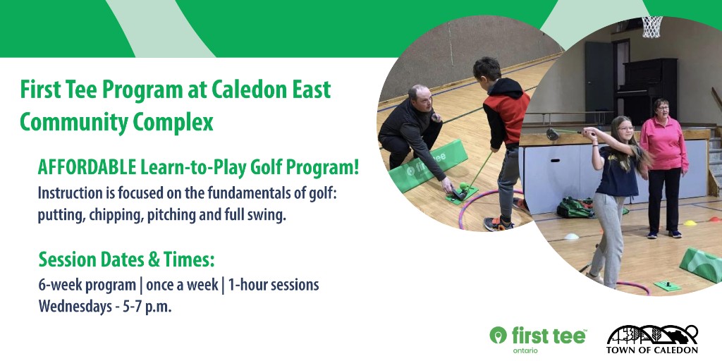 Is your child interested in golf? Register them for our First Tee Program starting May 15! Children aged 7-9 years old will learn the fundamentals of golf over 6 weeks: putting, chipping, pitching, and full swing! ⛳ Register today: ow.ly/5XVx50RsU8A