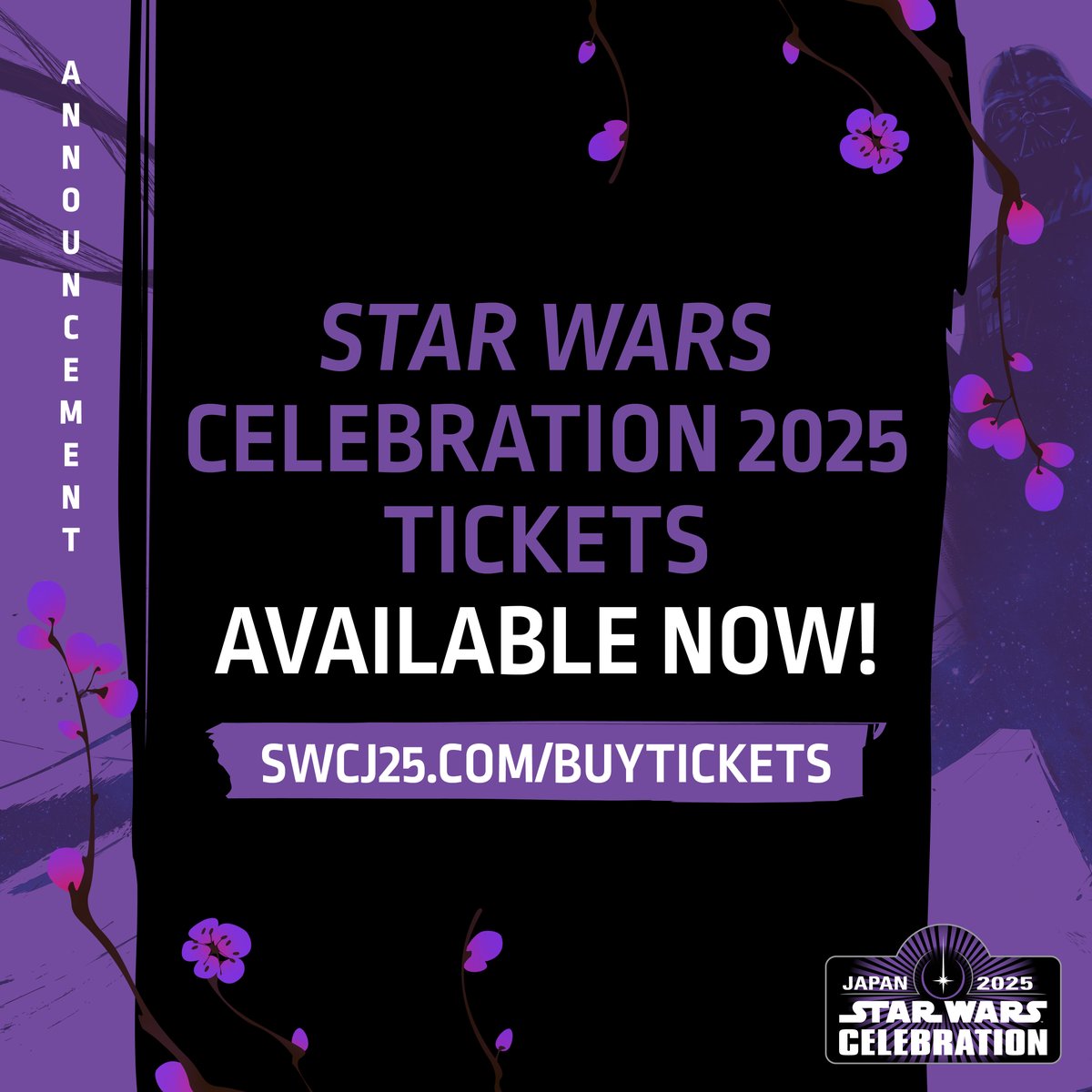Fire up the hyperdrive and check your star maps! Tickets for #StarWarsCelebration Japan 2025 are available now. strw.rs/6015jPpIR