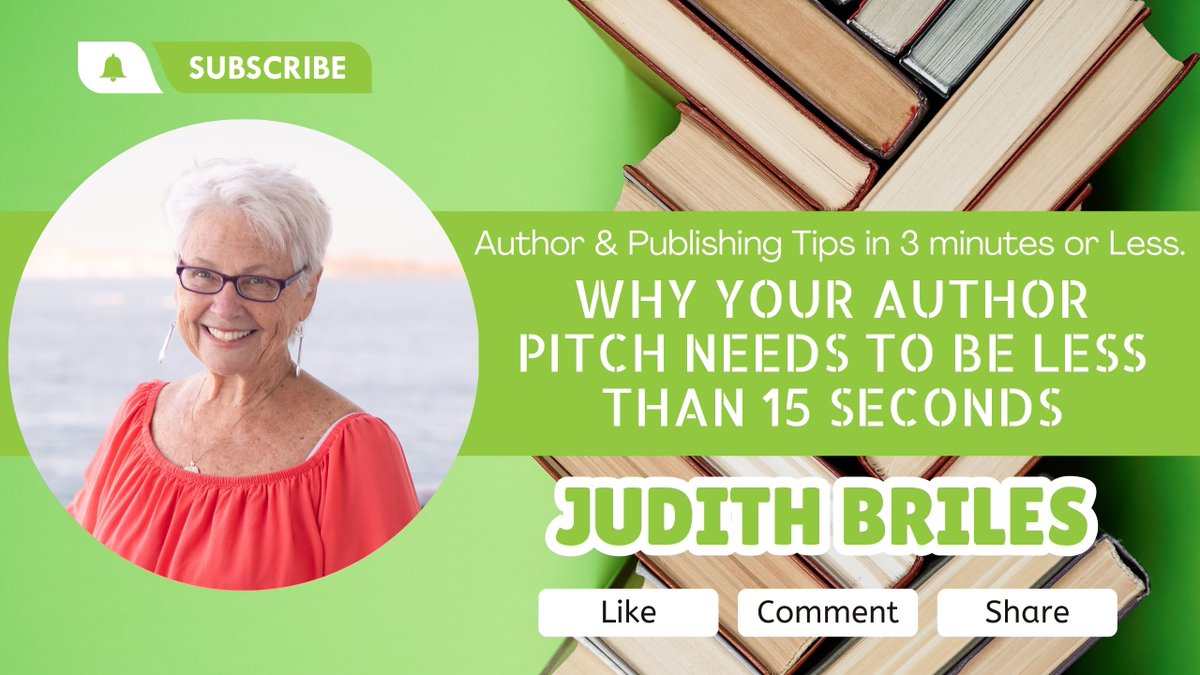 Ideally, your pitch should be shorter vs. lengthy.

youtu.be/57lrApk3s58
#authors #books #publishing #bookmarketing #authorsuccess #writingcommunity #bookpromo #authortips #youtube #author #books #booktok #judithbriles