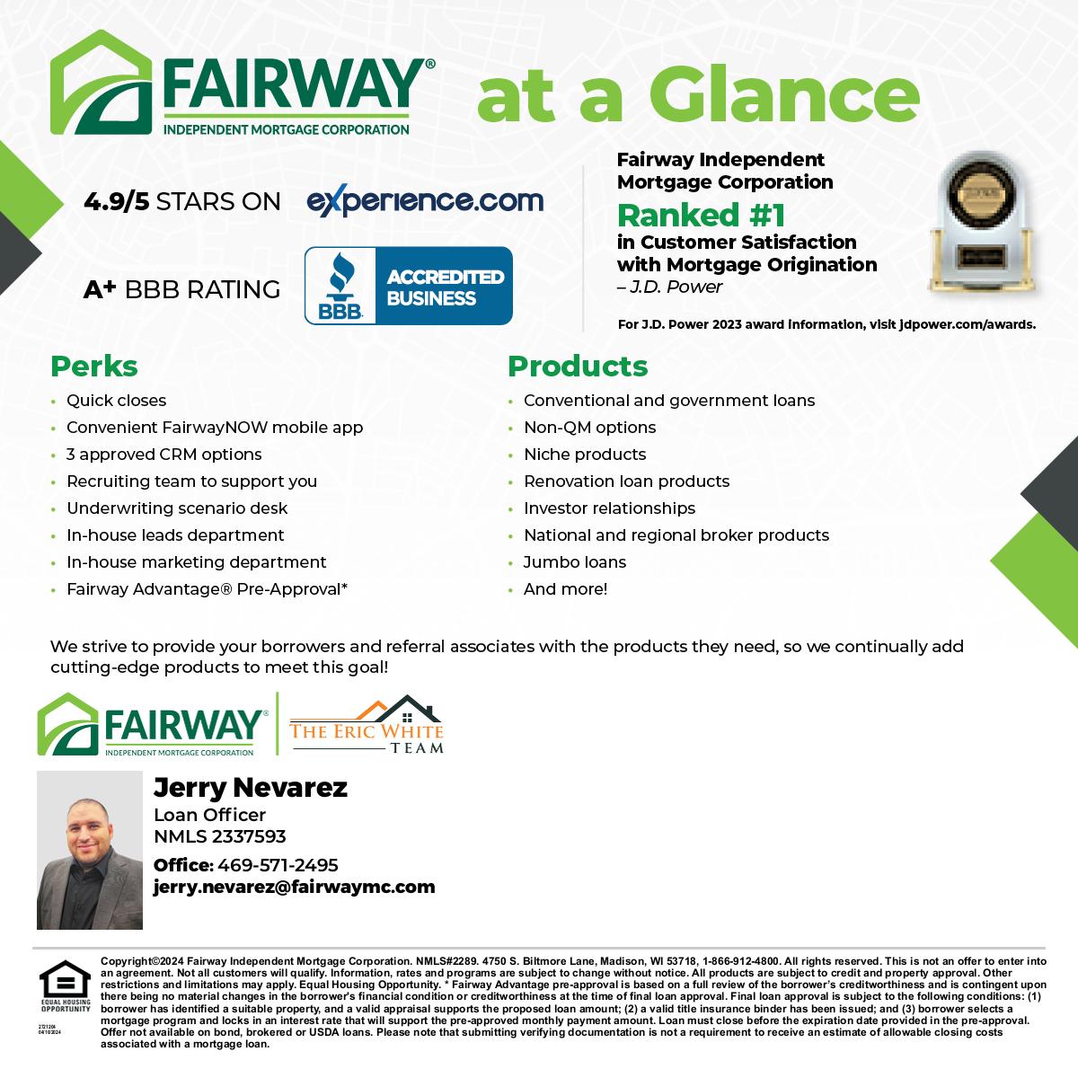 #FairwayNation #jerry_themortgageguy #yourloanexpert #dfwrealestate #mortgagematters