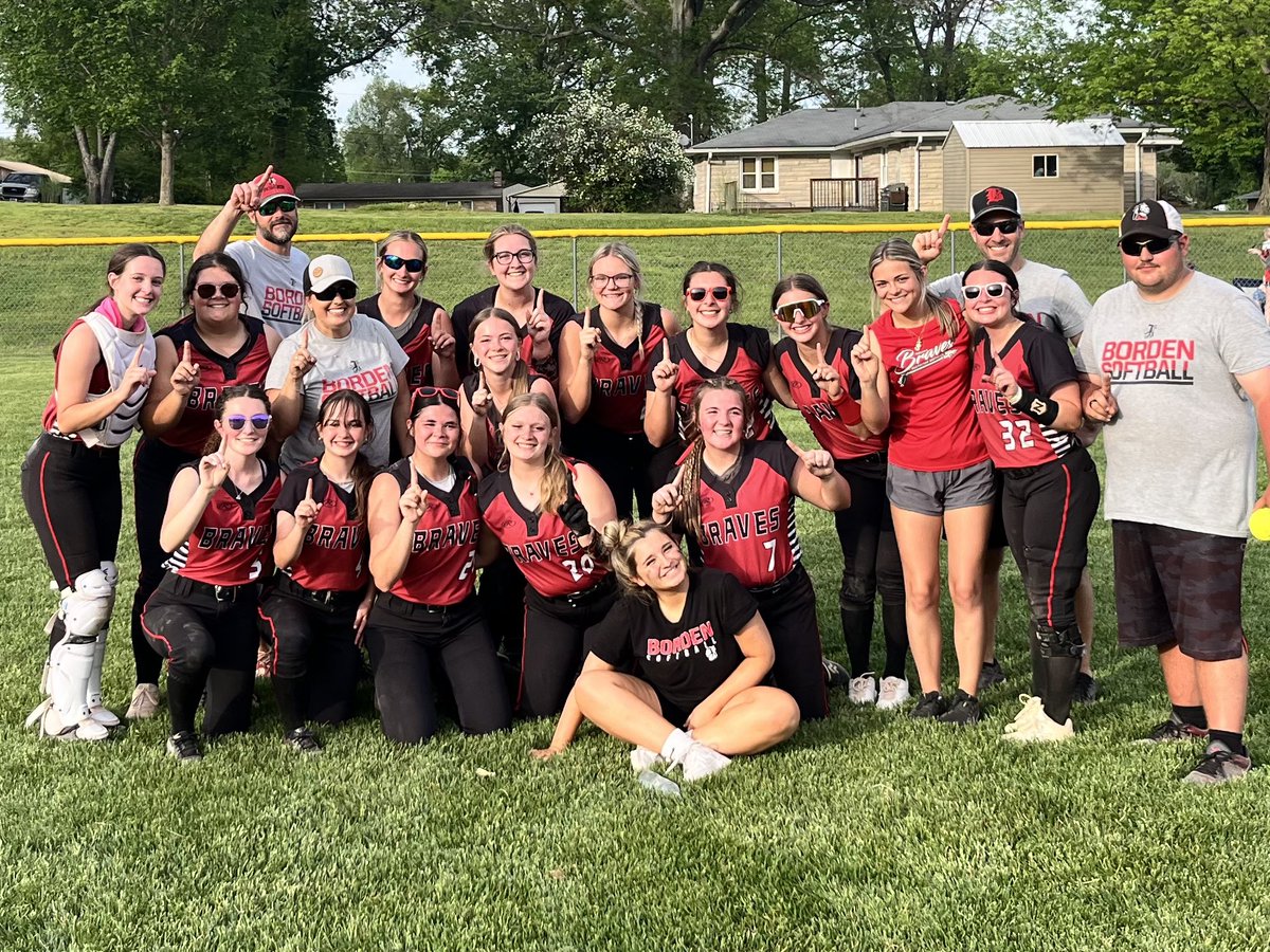 Your Borden Lady Braves are the official SAC CHAMPS with an undefeated in-conference record! 7-3 over Henryville!@bordenathletics