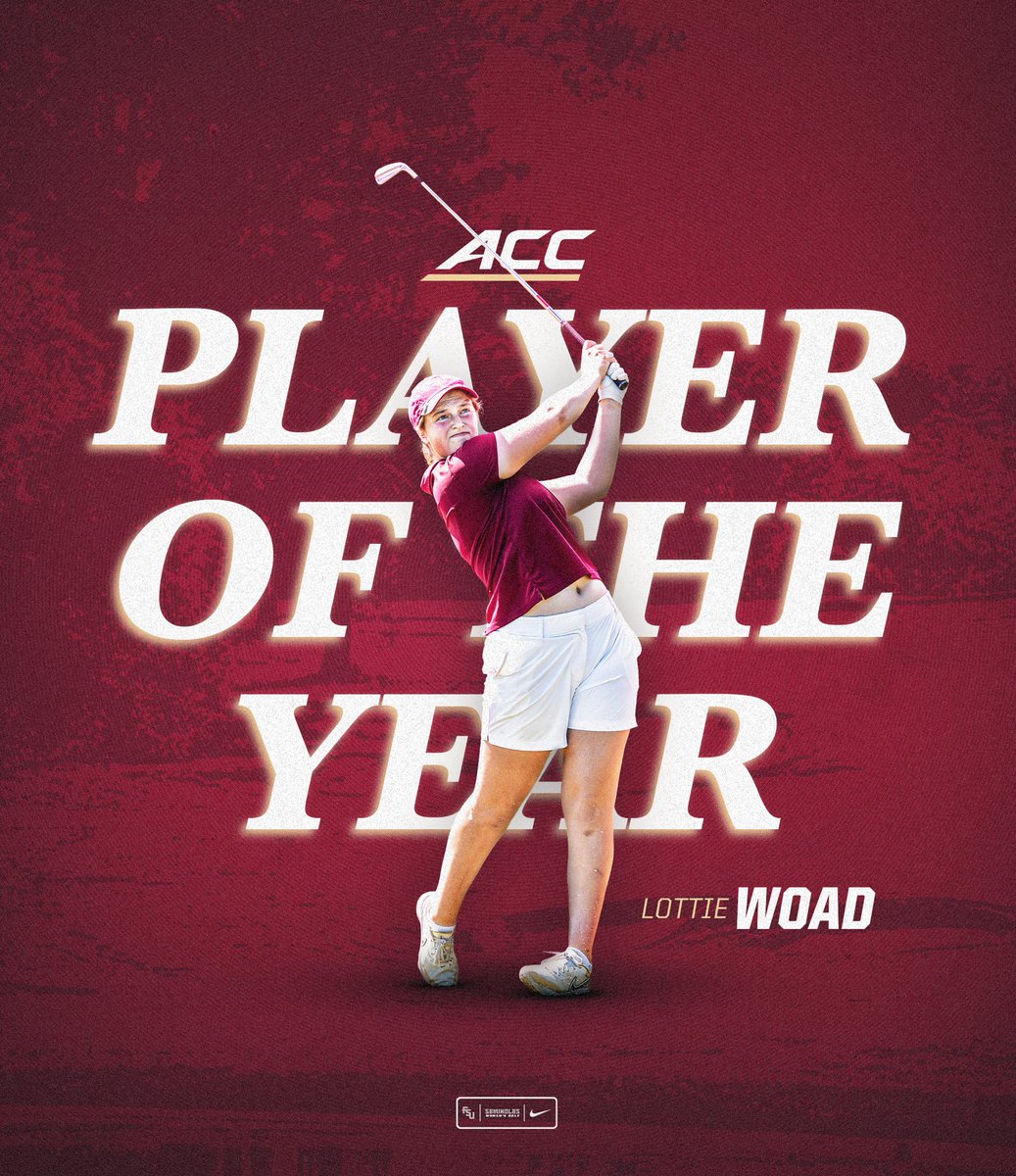 The awards keep coming in🏆🏆🏆 @LottieWoad has been named the ACC Player of the Year👏 #OneTribe | #GoNoles