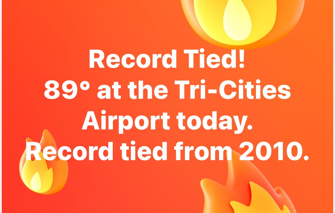 Record heat today!
