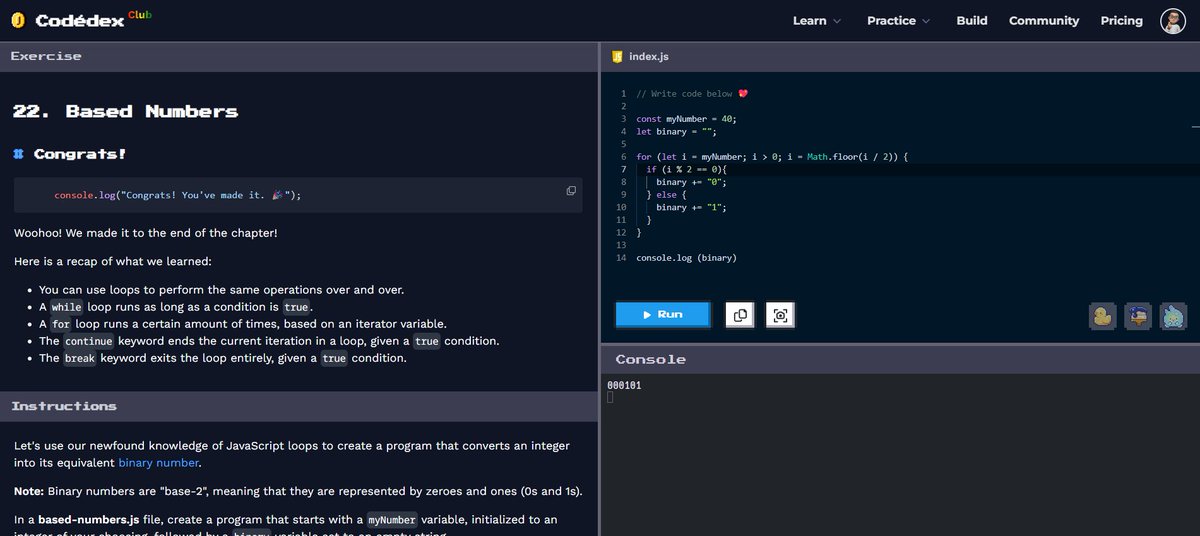 eduhumanes's tweet image. Based Numbers 🔢 #CodedexBasedNumbers @codedex_io