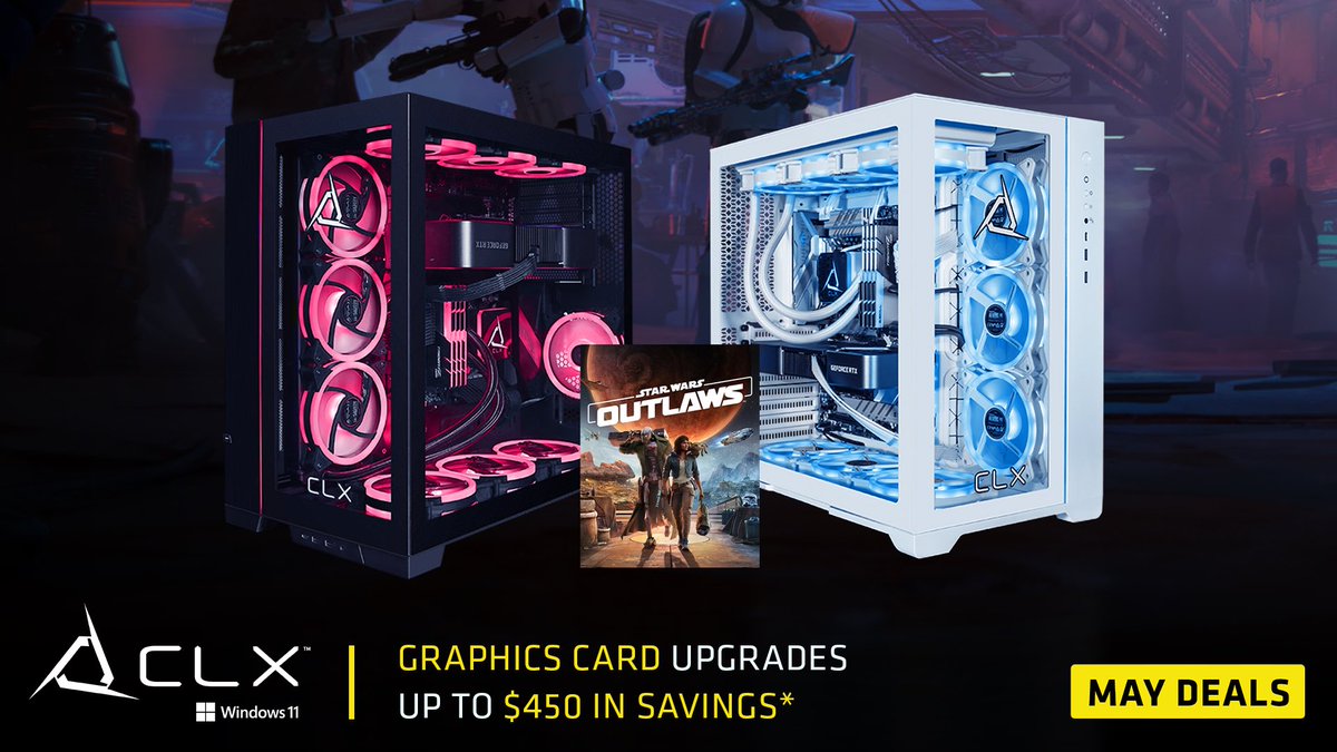 CLXGaming's tweet image. Shop our May event now and save up to $450 on your CLX purchase!

clxgaming.com/promos 

#CLXGaming #evokethegods
