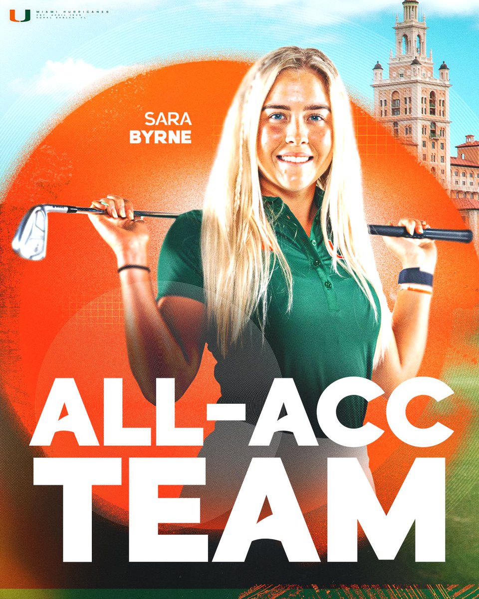 EARNED 🙌🤩👊 @sarabyrne01 has been named to the 2024 All-ACC Team! More: canes.news/24GolfACCTeam