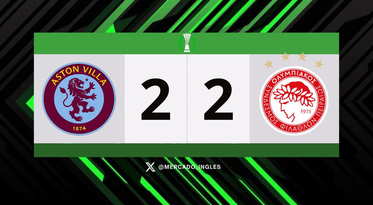 🟣 Goooooooooolll de Moussa Diaby ⚽️ Empata el Aston Villa Aston Villa 2-2 Olympiakos