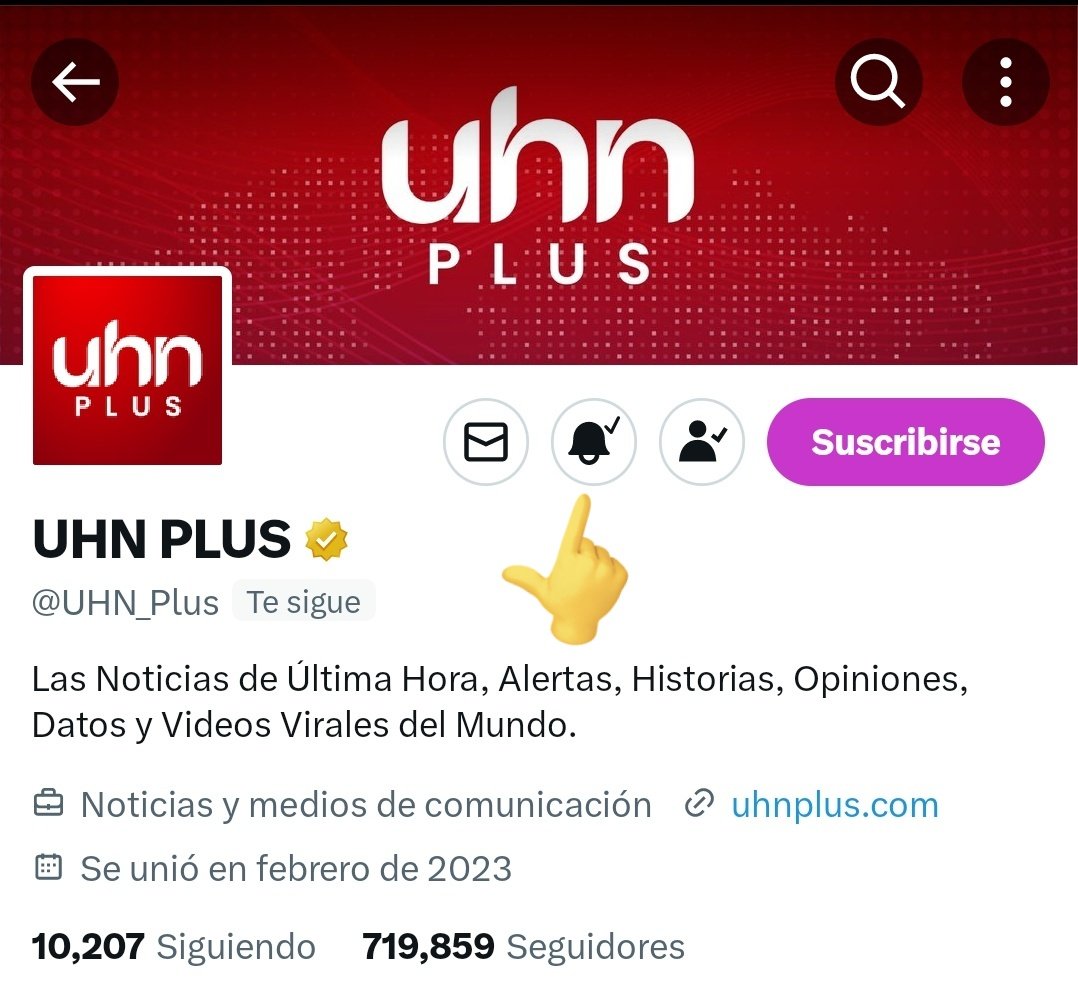 ¿Oigan ya nos siguen? 👇🏻🚨 @UHN_Plus Tenemos las noticias más relevantes y lo que no se ve en televisión 👇🏻 las redes sociales alzando la voz 🫂 Manden sus videos a nuestro DM 📨👇🏻 No olvides poner tus notificaciones 🫰🏻 Noticias Internacionales y al momento 🫰🏻🚨